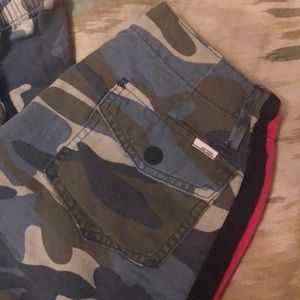 Mother cam joggers with pink/black side stripe